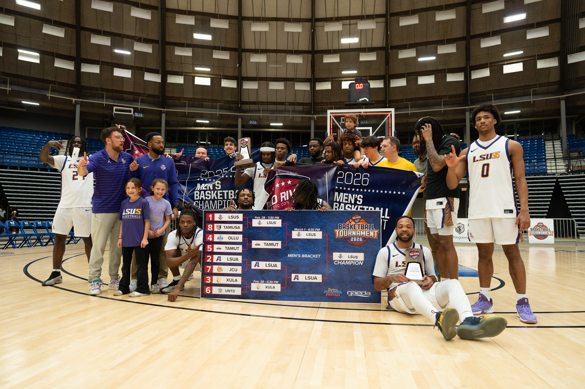 LSU Shreveport claims school's sixth RRAC Men's Basketball Tournament Championship