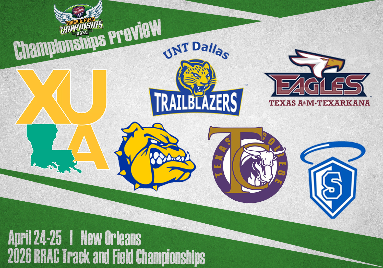 RRAC Men's and Women's Outdoor Track and Field Championships scheduled for April 24-25 in New Orleans