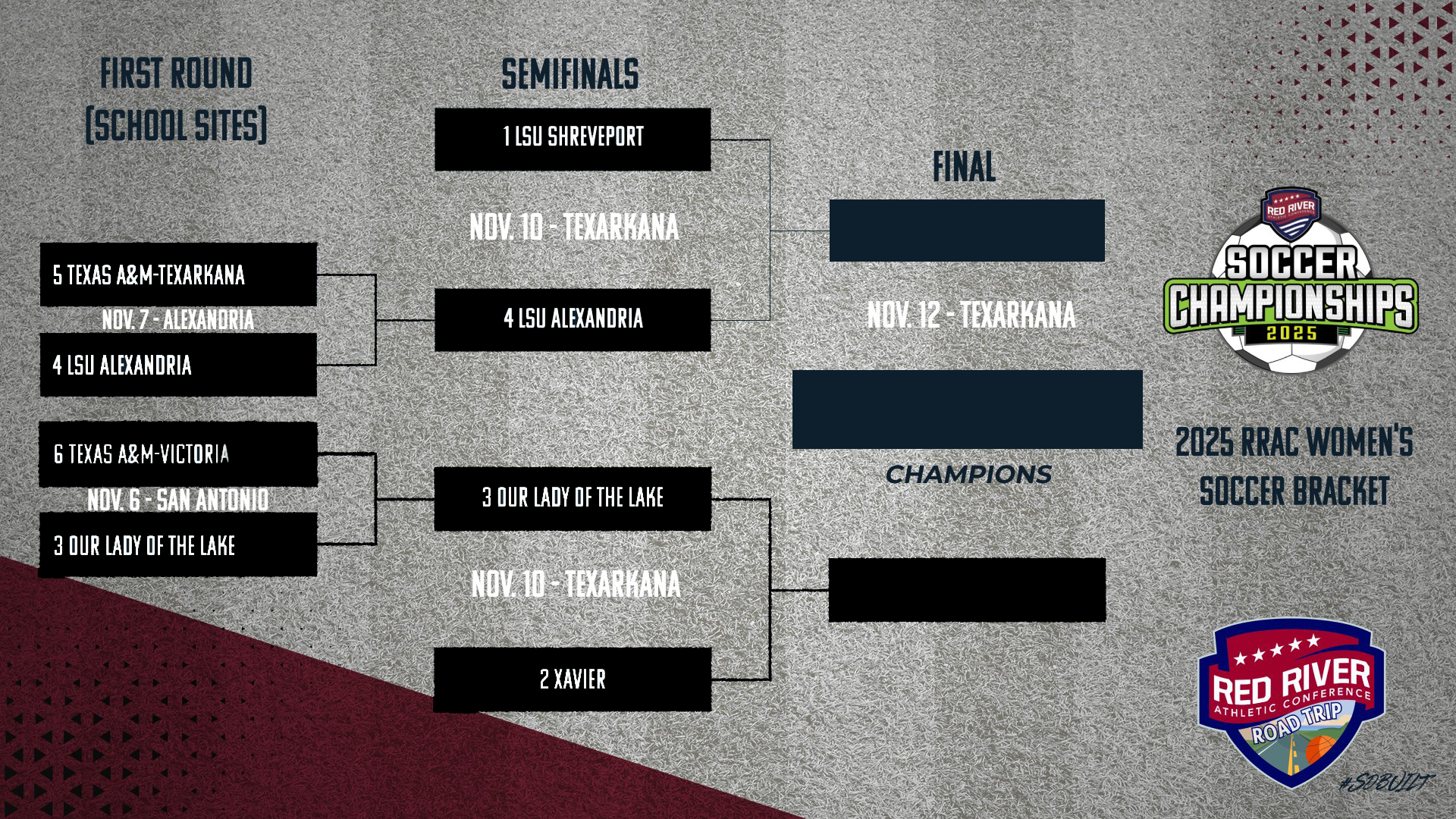 LSUS vs. LSUA and OLLU vs. XULA On Slate for RRAC Women's Soccer Semifinals