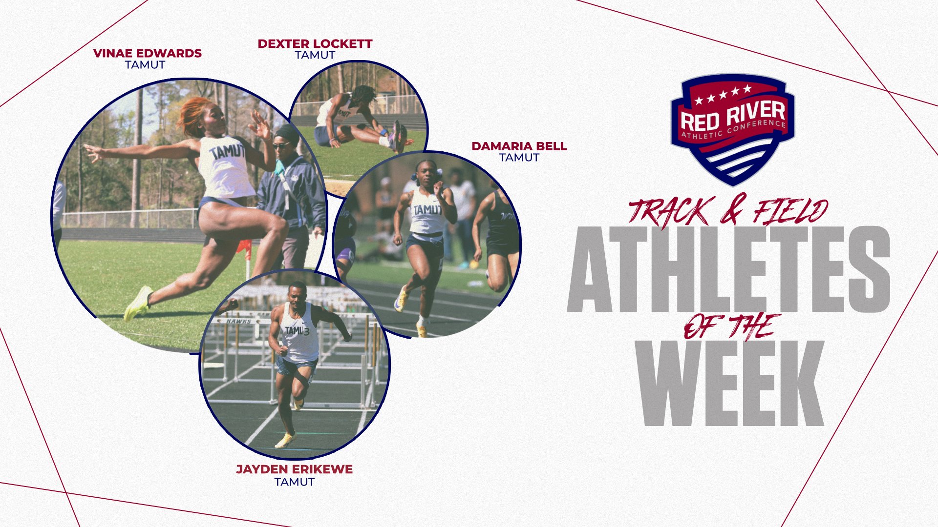 Texas A&M-Texarkana sweeps first RRAC Track and Field Athletes of the Week awards
