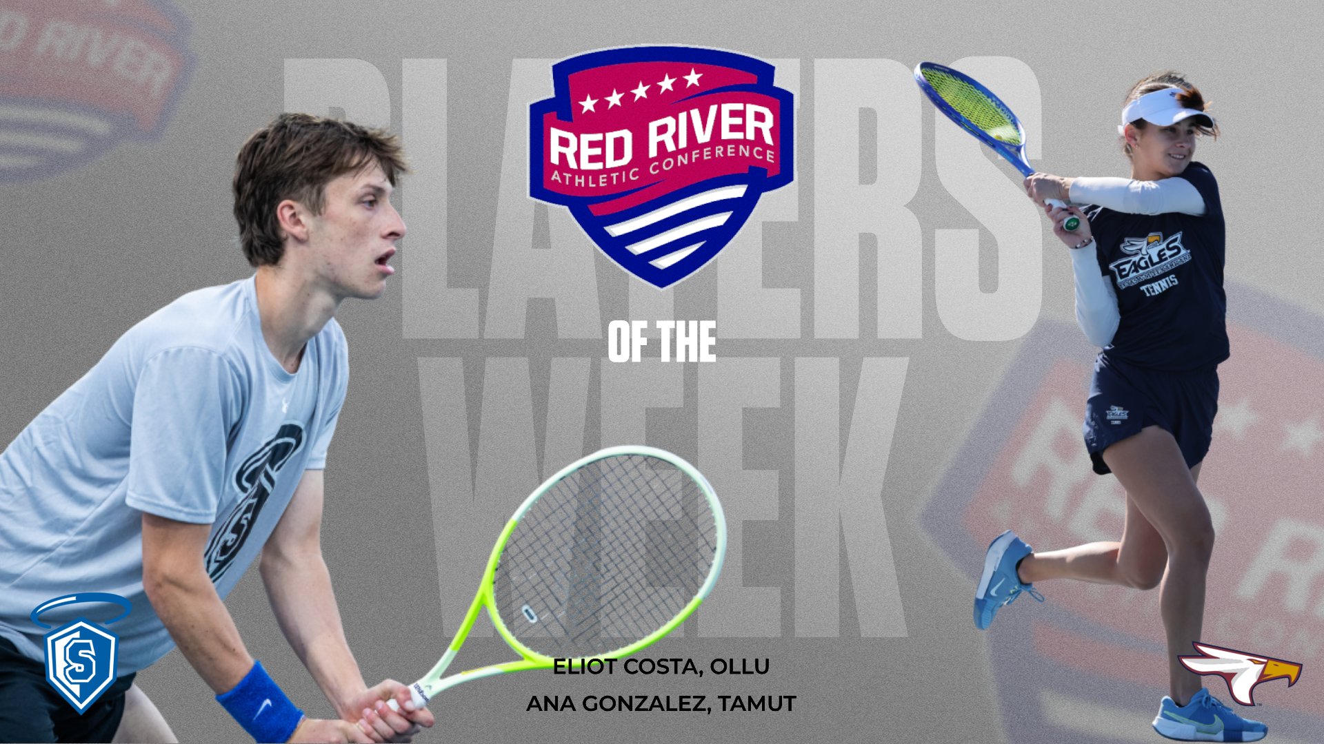 OLLU's Costa, TAMUT's Gonzalez Selected as RRAC Tennis Players of the Week