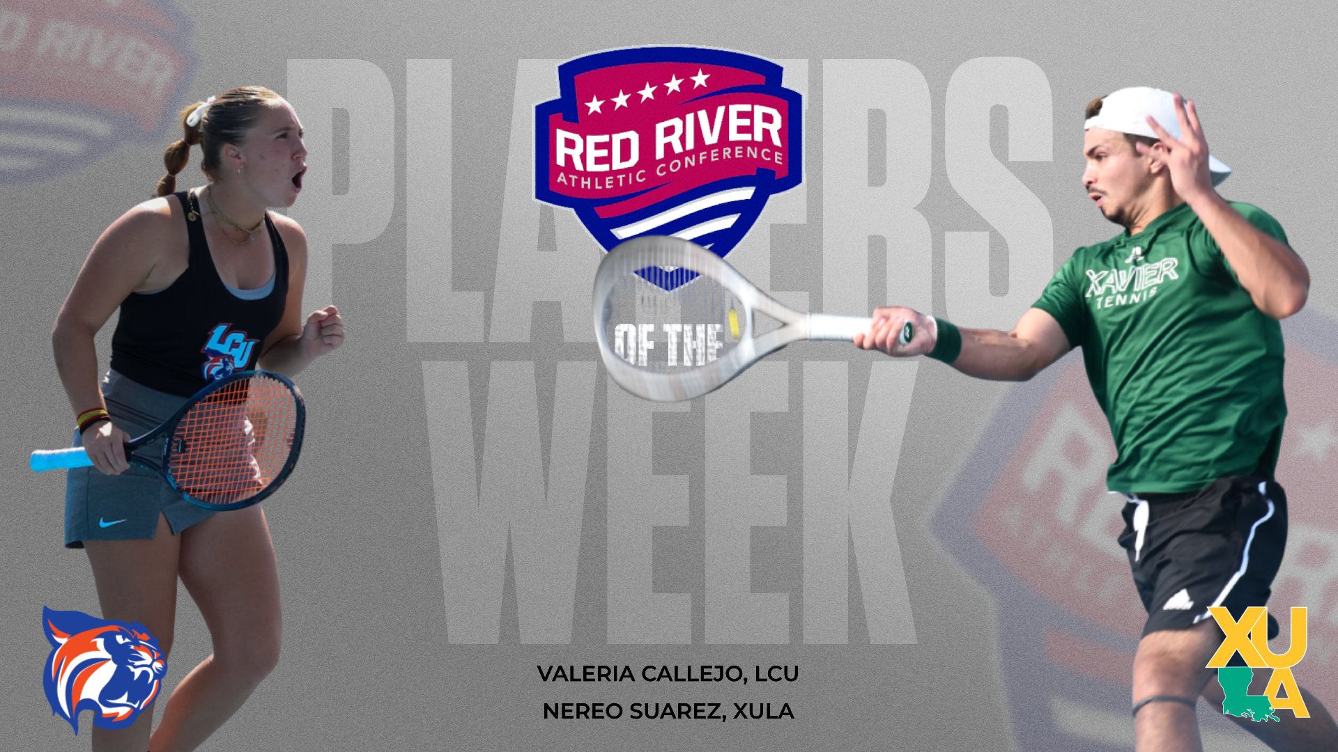 LCU's Callejo, Xavier's Suarez capture RRAC Tennis Player of the Week awards