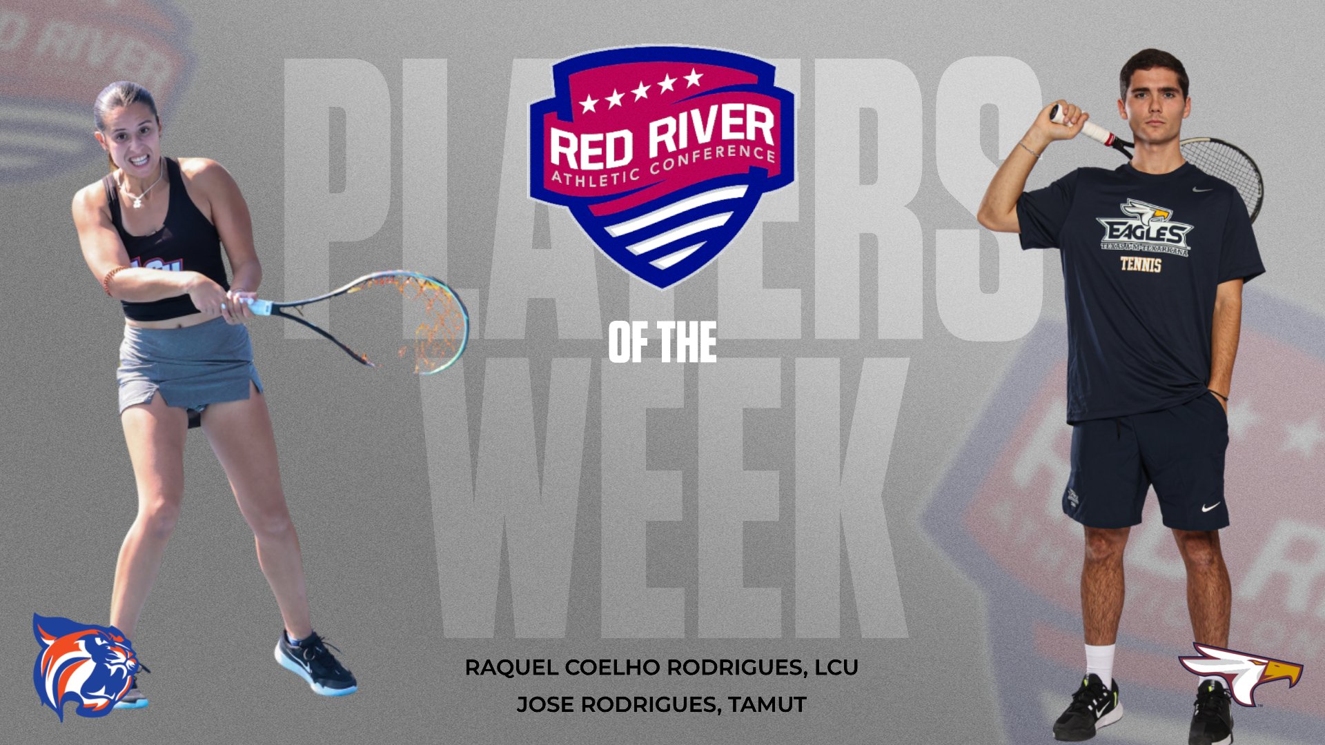 Texarkana's Rodrigues and LCU's Rodrigues named RRAC Tennis Players of the Week