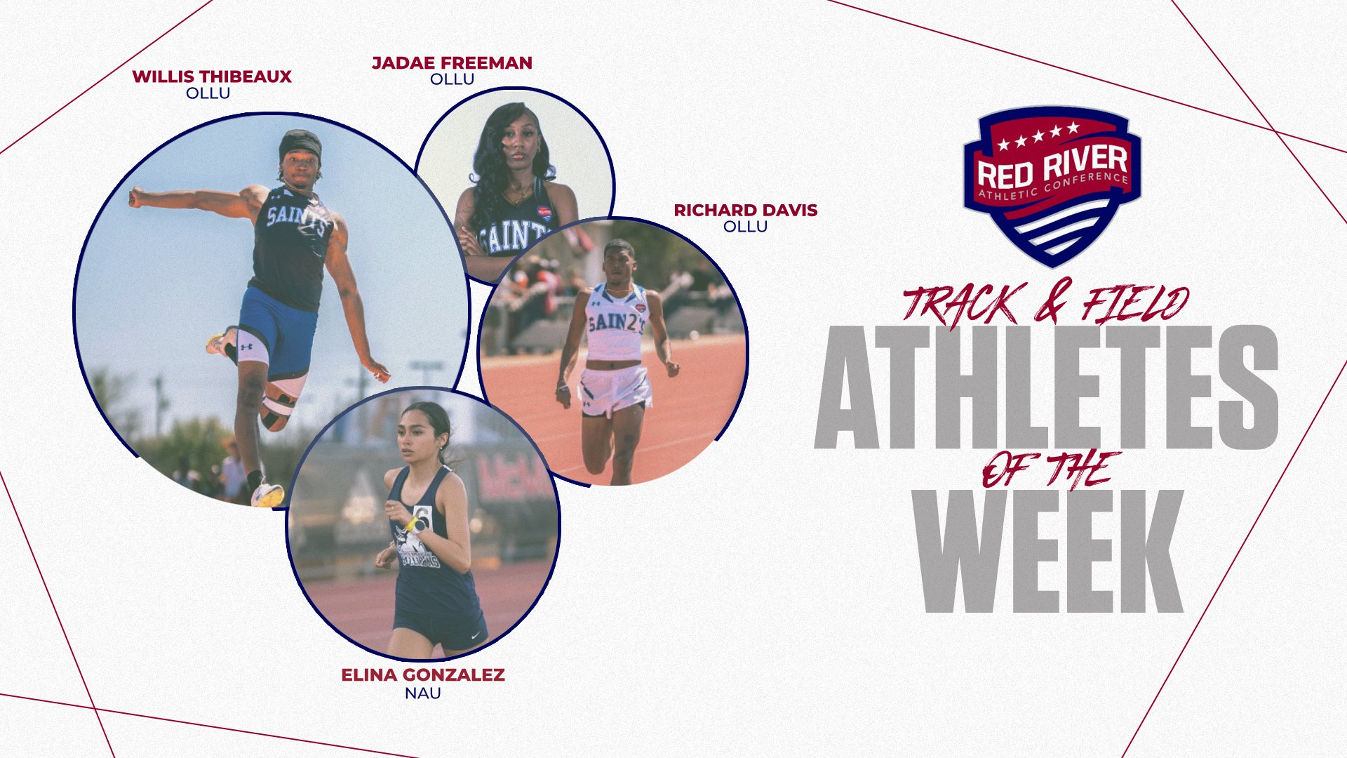 RRAC Track and Field Athlete of the Week honors go to three from OLLU and one from North American