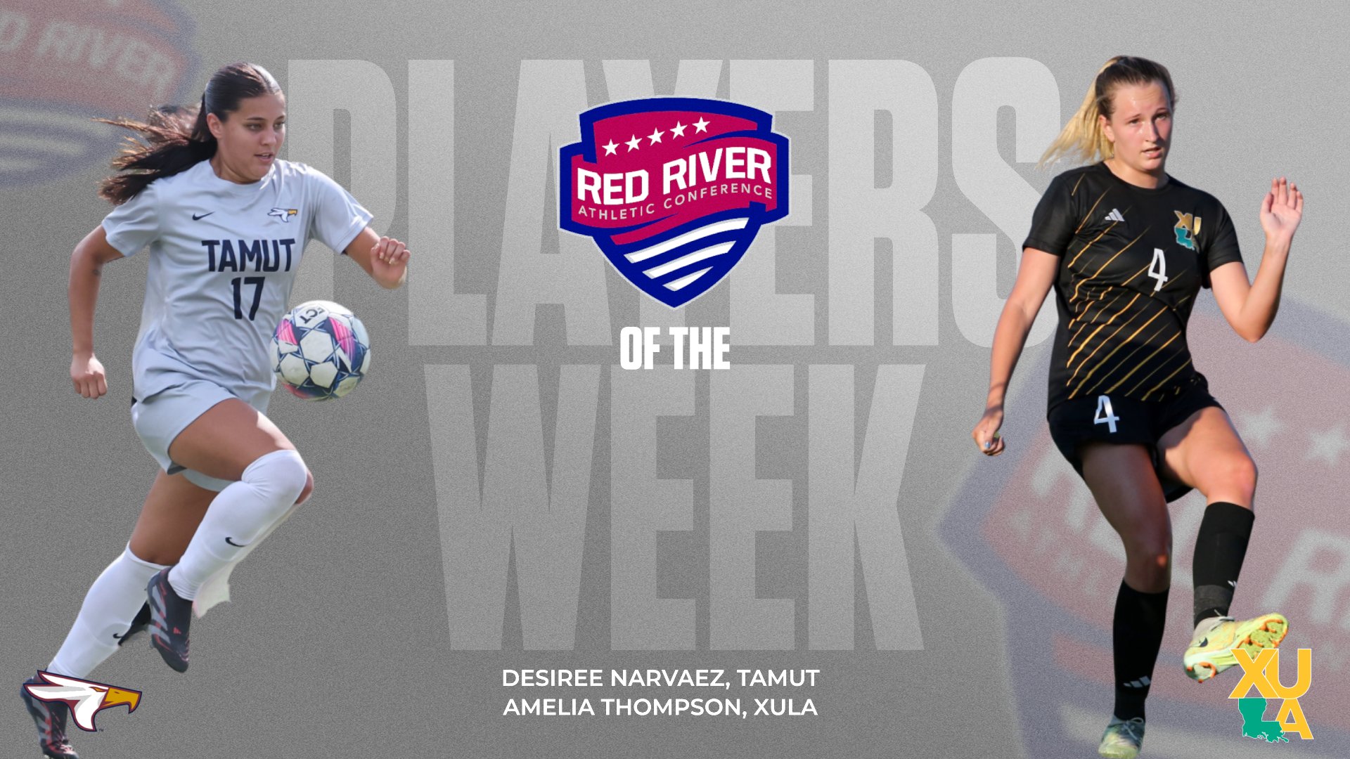 TAMUT's Narvaez, Xavier's Thompson named RRAC women's soccer players of the week