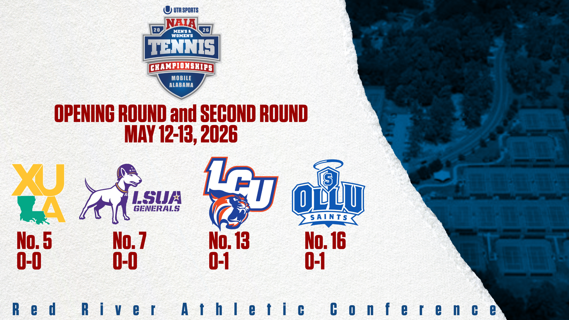 RRAC's LSUA and Xavier compete in Second Round of NAIA Women's Tennis Nationals